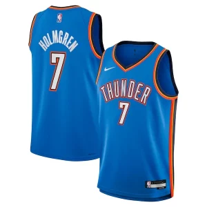 Chet Holmgren Oklahoma City Chic Thunder Nike Youth Swingman Jersey Icon Edition Blue