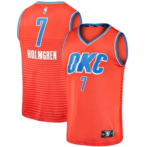 Chet Holmgren Oklahoma City Thunder Fast Break Replica Player Jersey Statement Chic Edition Orange
