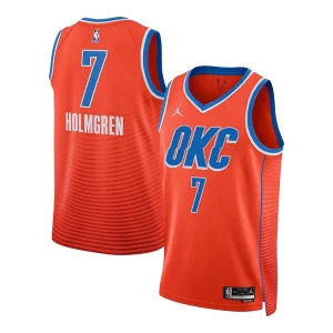 Chet Holmgren Oklahoma City Thunder Jordan Brand Unisex Swingman Jersey Statement Edition Orange Unique