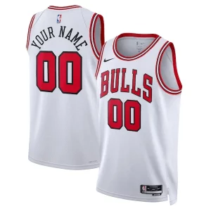 Chicago Bulls Nike Unisex Swingman Custom Jersey White Chic Association Edition