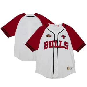 Chicago Bulls Practice Eye - catching Day Baseball Jersey White