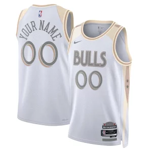 Chicago Premium Bulls Nike Unisex 2024/25 Custom Swingman Jersey City Edition White