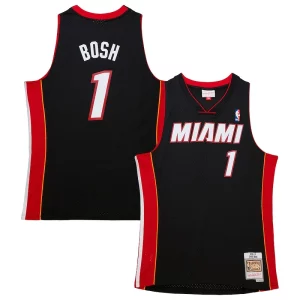 Chris Bosh Miami Heat Hardwood Classics Elegant Swingman Jersey Black