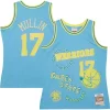 Chris Mullin Golden State Warriors 1993/94 Swingman Sidewalk Sketch Jersey Gorgeous Light Blue