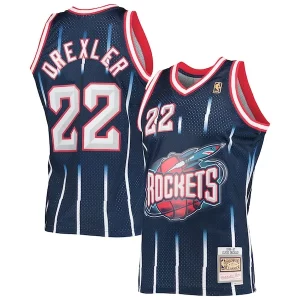 Clyde Drexler Houston Rockets Trendy 1996/97 Hardwood Classics Swingman Jersey Navy