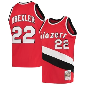 Clyde Drexler Portland Trail Blazers 1983/84 Hardwood Classics Unique Swingman Jersey Red