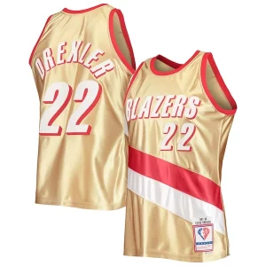 Clyde Drexler Portland Trail Blazers Trendy 75th Anniversary 1991/92 Hardwood Classics Swingman Jersey Gold