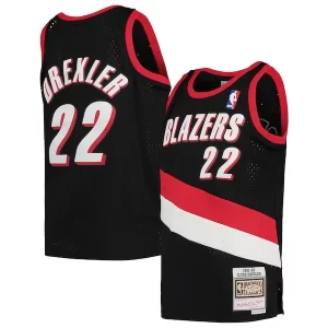 Clyde Drexler Portland Trail Blazers Youth 1991/92 Hardwood Classics Swingman Jersey Stylish Black