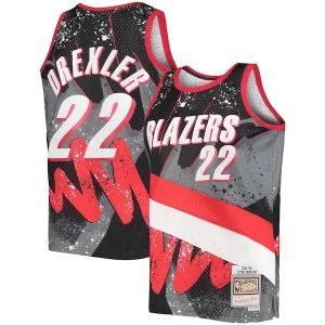 Clyde Gorgeous Drexler Portland Trail Blazers Hardwood Classics 1991/92 Hyper Hoops Swingman Jersey Black
