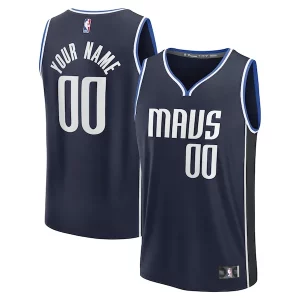 Dallas Mavericks Custom Fast Break Jersey Statement Edition Chic Navy/Blue
