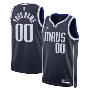 Dallas Mavericks Jordan Brand Unisex 2022/23 Swingman Custom Jersey Statement Edition Navy Trendy