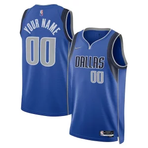 Dallas Mavericks Nike 2021/22 Gorgeous Diamond Swingman Custom Jersey Icon Edition Blue
