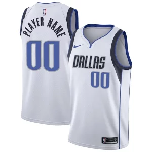 Dallas Mavericks Nike Custom Swingman Jersey White Association Edition Chic