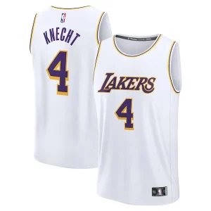 Dalton Knecht Los Angeles Lakers Fast Break Replica Player Jersey Association Edition Unique White