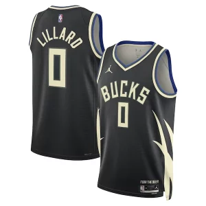 Damian Lillard Milwaukee Bucks Jordan Brand Unisex Swingman Player Eye - catching Jersey Statement Edition Black
