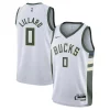 Damian Lillard Milwaukee Bucks Nike Eye - catching Youth Swingman Jersey Association Edition White