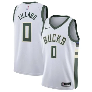 Damian Lillard Milwaukee Bucks Nike Unisex Gorgeous Swingman Player Jersey Association Edition White