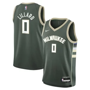 Damian Lillard Milwaukee Gorgeous Bucks Nike Youth Swingman Jersey Icon Edition Hunter Green
