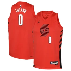 Damian Lillard Portland Trail Blazers Jordan Brand Youth Swingman Jersey Statement Fabulous Edition Red