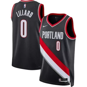 Damian Lillard Portland Trail Blazers Nike Unisex Swingman Jersey Icon Unique Edition Black/White