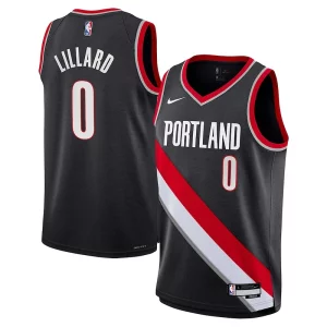 Damian Lillard Portland Trail Blazers Nike Chic Youth Swingman Jersey Icon Edition Black