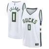 Damian Unique Lillard Milwaukee Bucks Fast Break Replica Player Jersey Association Edition White
