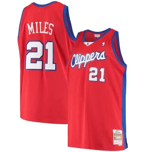 Darius Miles LA Clippers Elegant Hardwood Classics Swingman Jersey Red