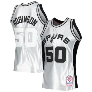 David Robinson San Antonio Spurs 1998/99 Hardwood Classics 75th Anniversary Swingman Jersey Unique Platinum