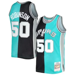 David Robinson San Elegant Antonio Spurs Hardwood Classics 1998/99 Split Swingman Jersey Black/Teal