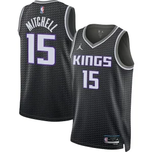 Davion Mitchell Sacramento Kings Elegant Jordan Brand Unisex Swingman Jersey Statement Edition Black