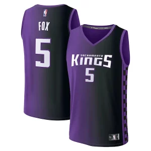De'Aaron Fox Eye - catching Sacramento Kings Fast Break Replica Player Jersey Statement Edition Purple