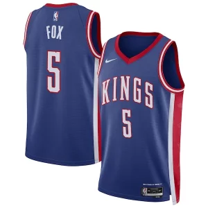 De'Aaron Fox Sacramento Kings Nike Unisex 2024/25 Swingman Player Jersey City Elegant Edition Blue