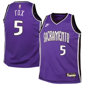 De'Aaron Fox Sacramento Kings Nike Youth 2024/25 Swingman Jersey Purple Stylish Classic Edition