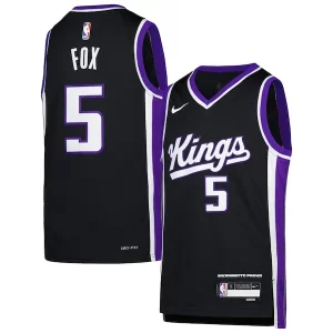 De'Aaron Fox Sacramento Kings Nike Youth Elegant Swingman Jersey Icon Edition Purple