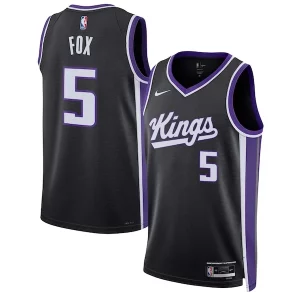 De'Aaron Fox Sacramento Unique Kings Nike Unisex Swingman Jersey Icon Edition Black/White