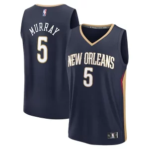 Dejounte Murray New Chic Orleans Pelicans Fast Break Replica Player Jersey Icon Edition Navy