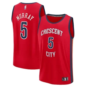 Dejounte Murray New Fabulous Orleans Pelicans Youth Fast Break Replica Player Jersey Statement Edition Red