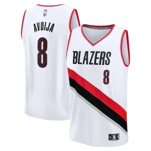 Deni Avdija Portland Trail Eye - catching Blazers Fast Break Replica Player Jersey Association Edition White