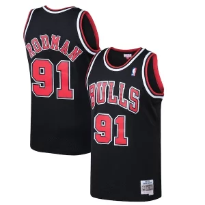 Dennis Rodman Chicago Gorgeous Bulls 1997/98 Hardwood Classics Swingman Jersey Black