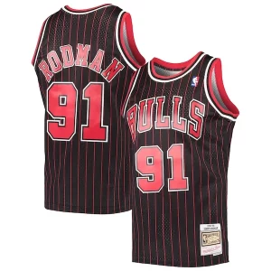 Dennis Stylish Rodman Chicago Bulls Hardwood Classics Swingman Jersey Black
