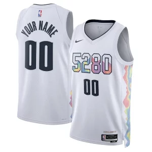 Denver Nuggets Nike Unisex 2024/25 Custom Swingman Jersey Stylish City Edition White