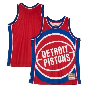 Detroit Pistons Fabulous Hardwood Classics Blown Out Fashion Jersey Red