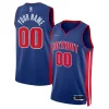 Detroit Pistons Nike 2021/22 Diamond Swingman Custom Jersey Icon Elegant Edition Blue