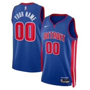 Detroit Pistons Nike Unisex Swingman Premium Custom Jersey Blue Icon Edition