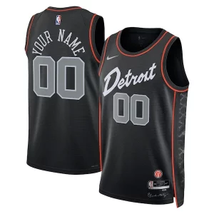 Detroit Pistons Stylish Nike Unisex 2023/24 Custom Swingman Jersey Black City Edition
