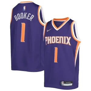 Devin Booker Phoenix Suns Nike Youth 2021/22 Diamond Swingman Jersey Icon Edition Purple Unique
