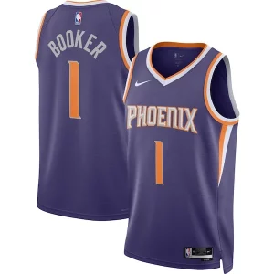 Devin Booker Stylish Phoenix Suns Nike Unisex Swingman Jersey Icon Edition Purple/White