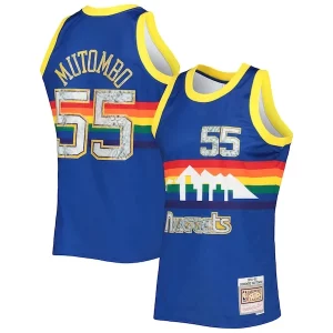 Dikembe Mutombo Denver Nuggets Trendy 1996/97 Hardwood Classics NBA 75th Anniversary Diamond Swingman Jersey Royal