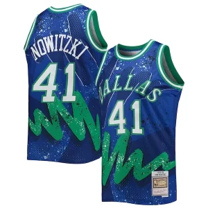 Dirk Nowitzki Dallas Mavericks Premium Hardwood Classics 1998/99 Hyper Hoops Swingman Jersey Blue