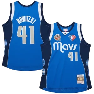 Dirk Nowitzki Dallas Mavericks Unisex Hall of Fame Class of 2023 Throwback Swingman Jersey Fabulous Blue